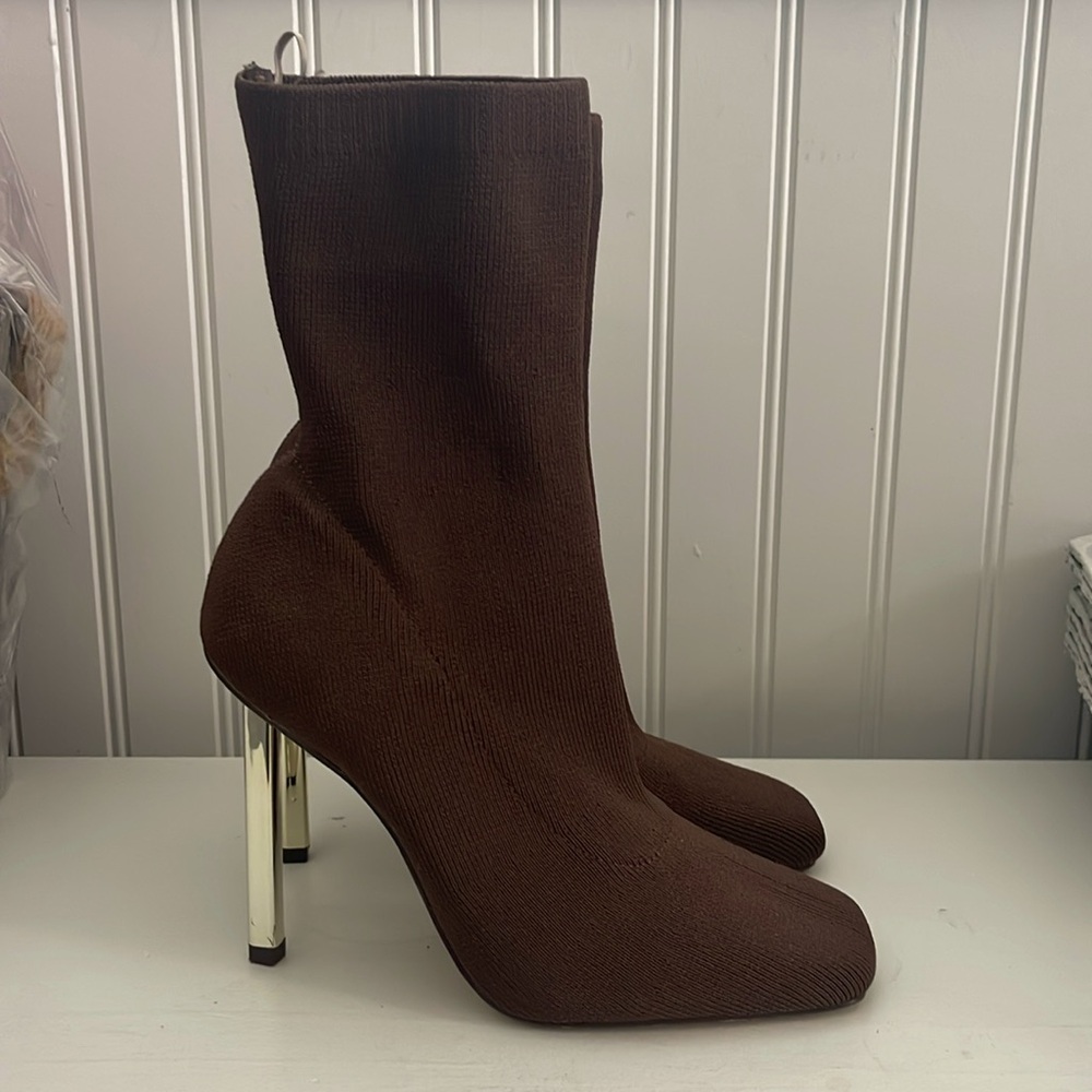 Brown High Heel Boot